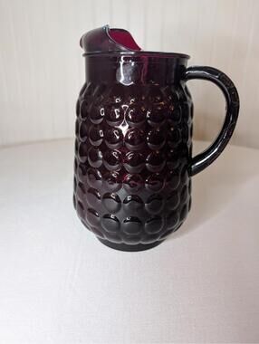 Anchor Hocking Royal Ruby Bubble 9" 64 oz. Ice Lip Pitcher